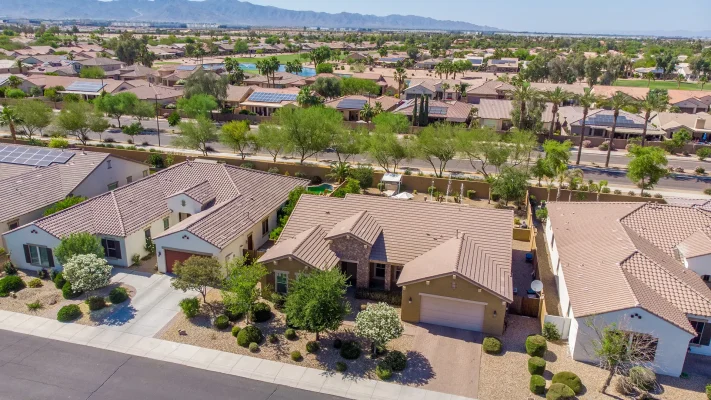 Drone neighborhood in Arizona